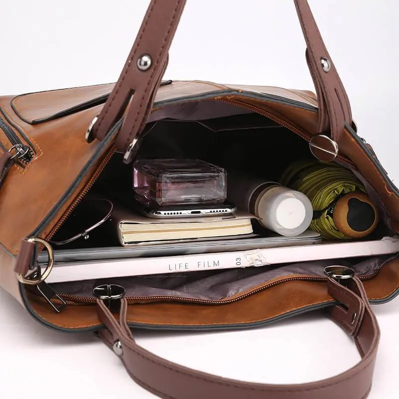 Arya - Vintage lederen schoudertas