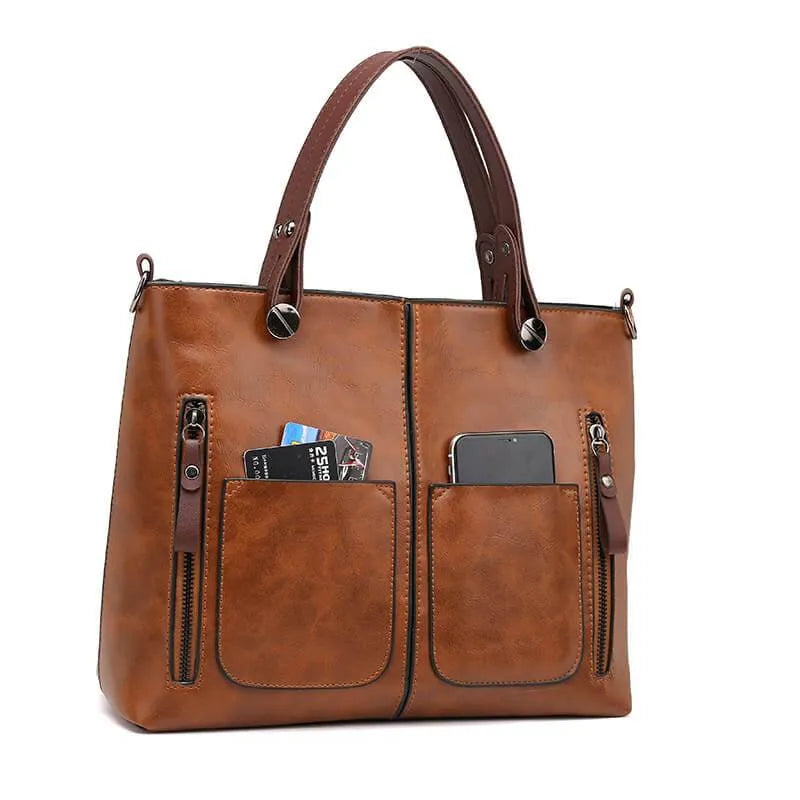 Arya - Vintage lederen schoudertas