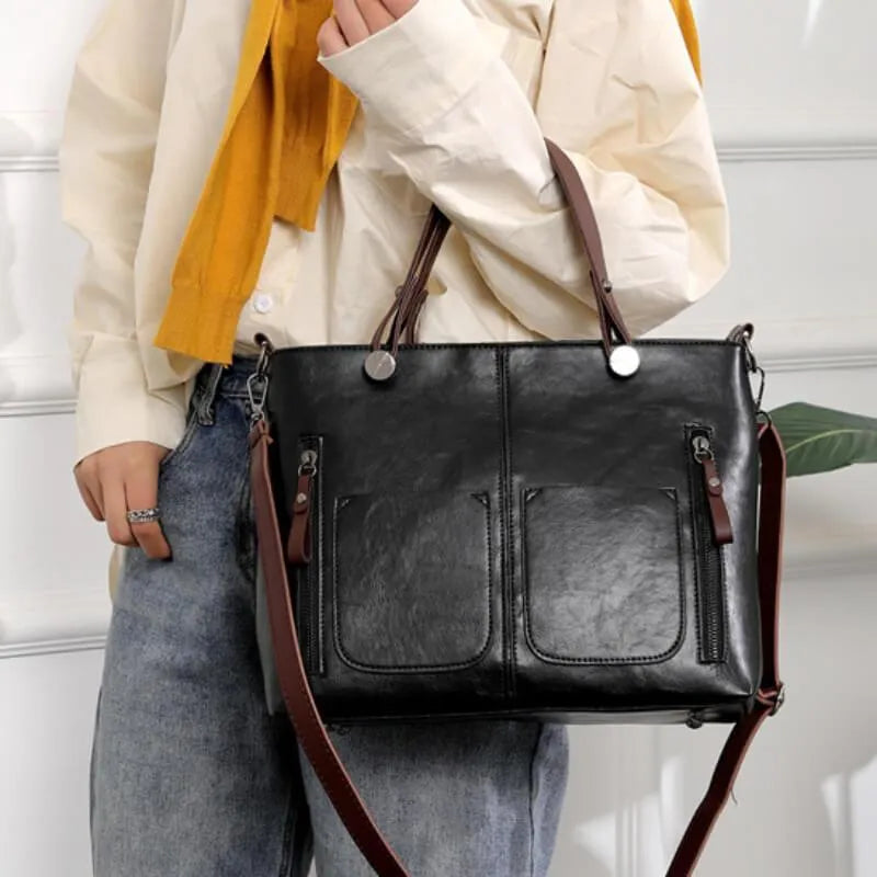 Arya - Vintage lederen schoudertas