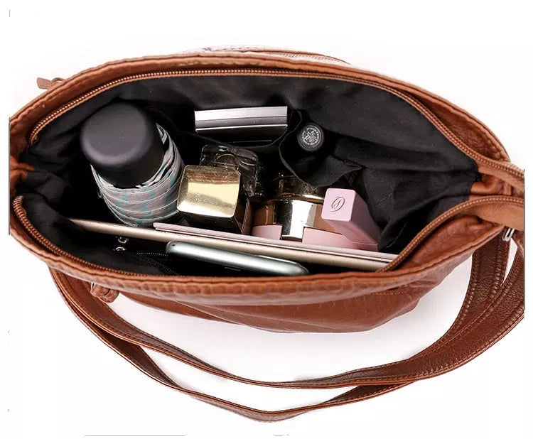 Amber Tas - Casual Leren Schoudertas