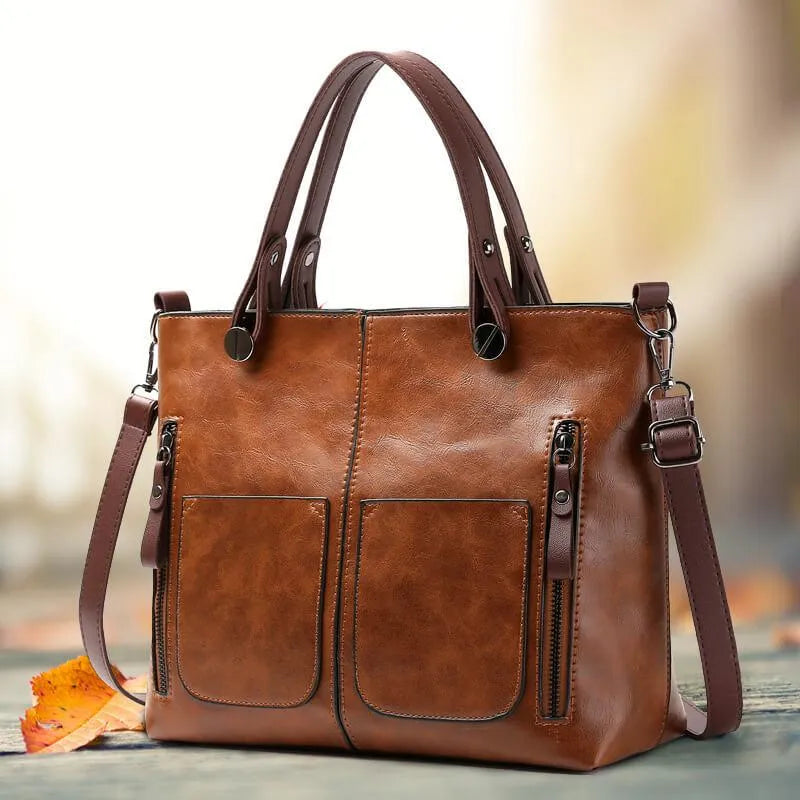 Arya - Vintage lederen schoudertas