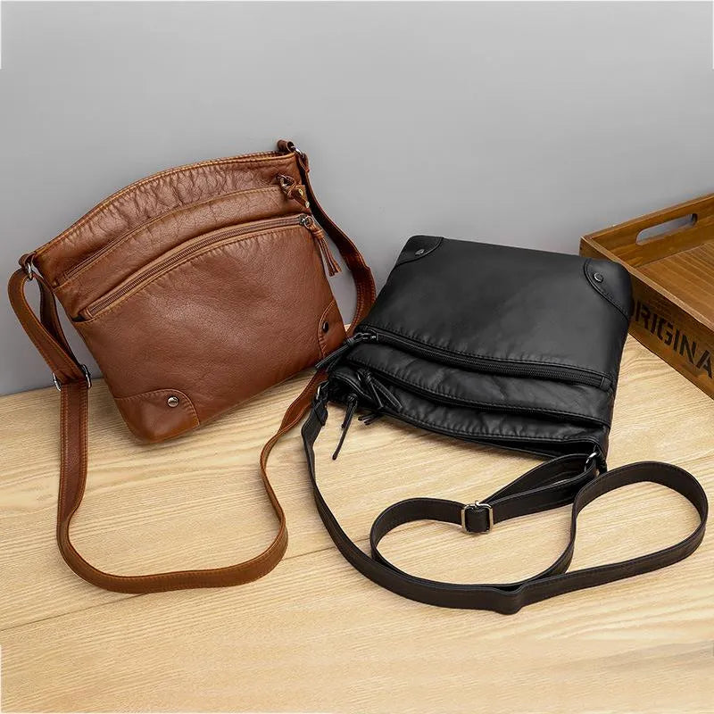 Amber Tas - Casual Leren Schoudertas