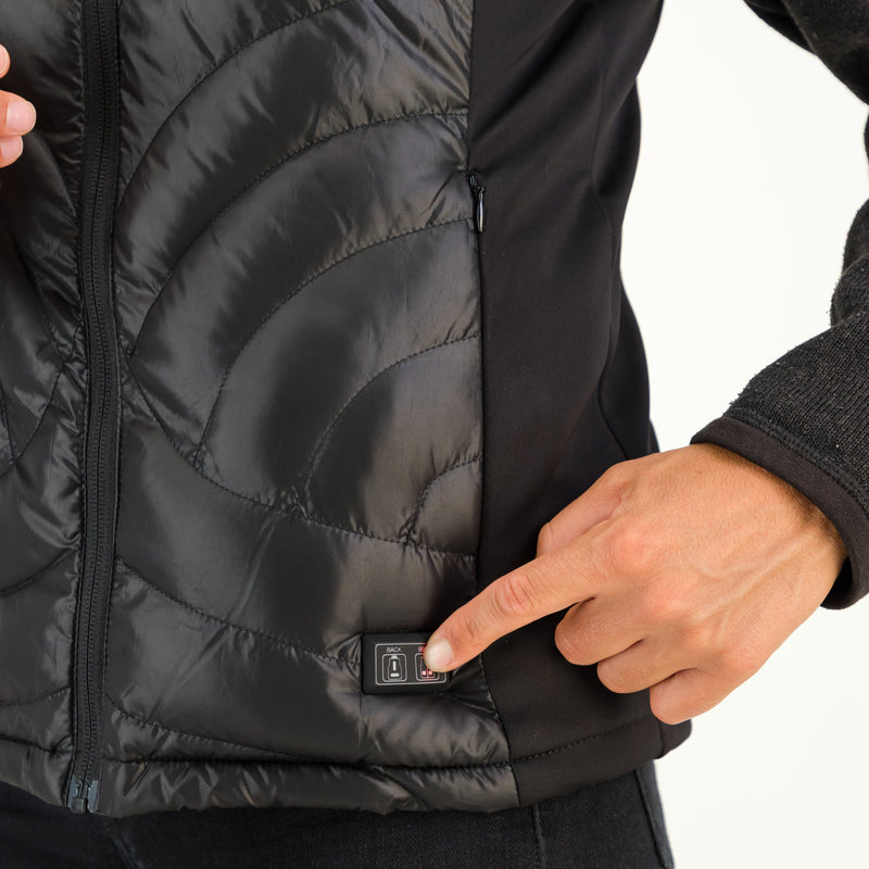 Høgge Verwarmde Dames Bodywarmer Gløde Zwart