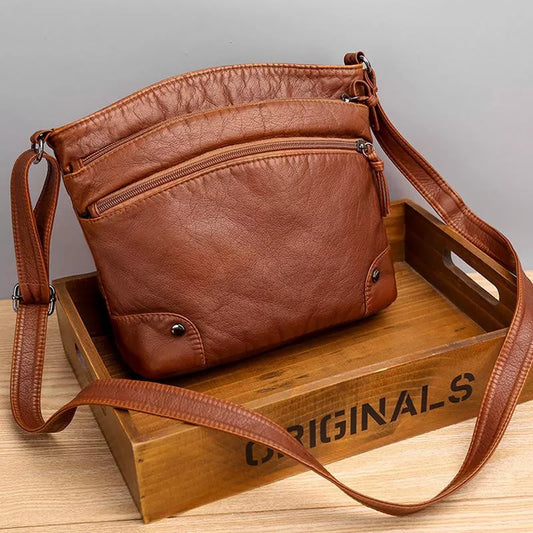 Amber Tas - Casual Leren Schoudertas