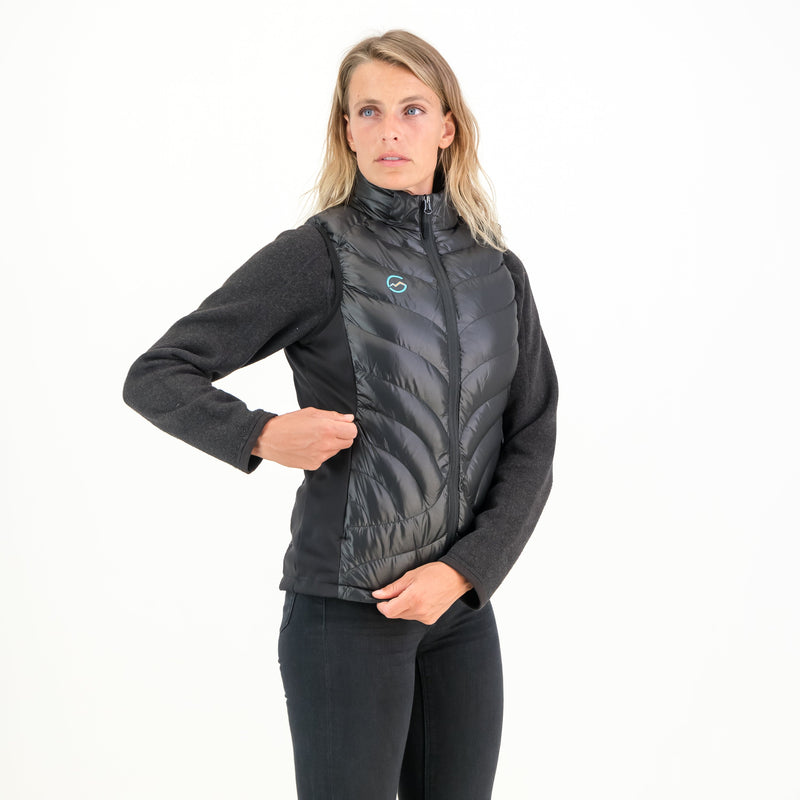 Høgge Verwarmde Dames Bodywarmer Gløde Zwart