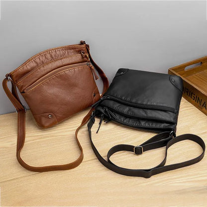 Amber Tas - Casual Leren Schoudertas