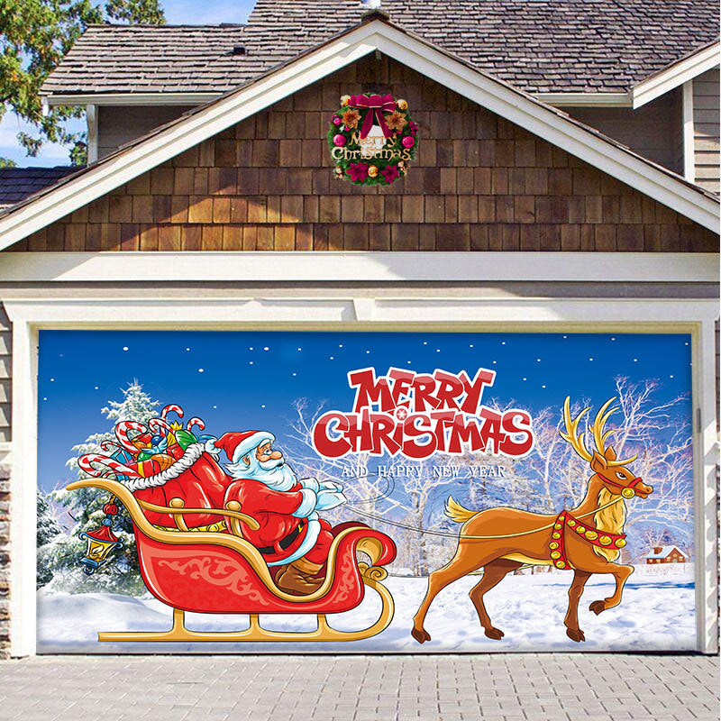 Sneeuw garage deur banner ornament