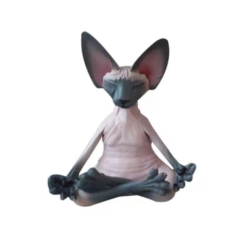 Sphynx Kat Yoga Standbeeld