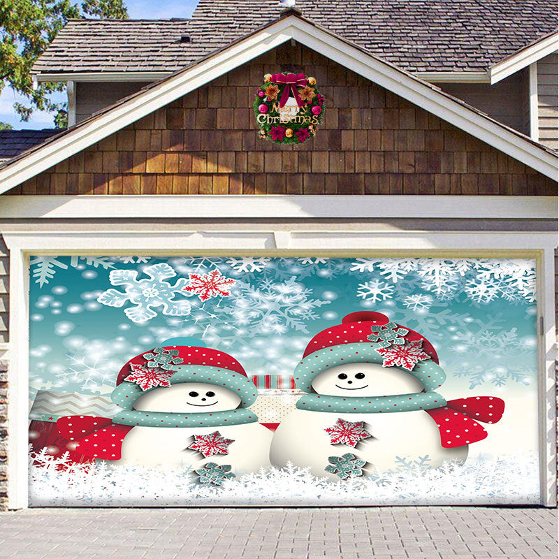 Sneeuw garage deur banner ornament