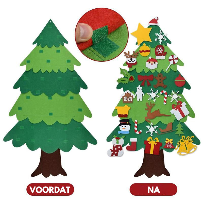 NIEUWE VERBETERDE DIY vilten kerstboom, een geweldig cadeau voor kinderen