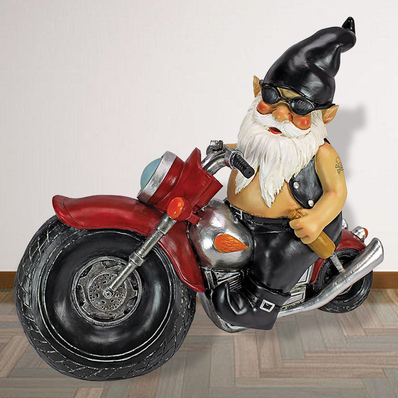 Het standbeeld van de Biker Gnome