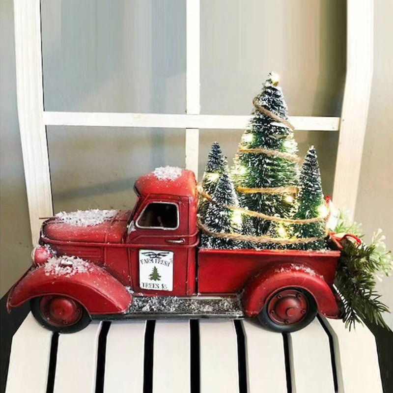 Kerst rode boerderij Truck decoratie