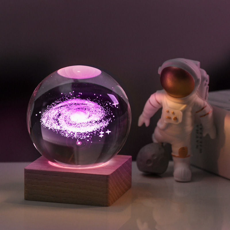 3D Galaxy Crystal Ball Nachtlampje Decorlamp