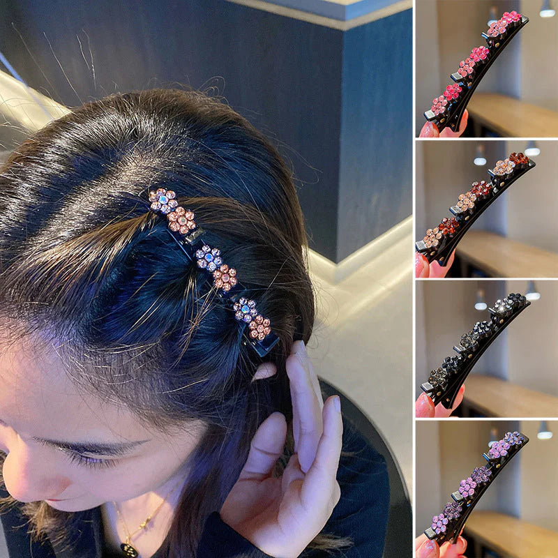 Strass Bloem Haarspeld