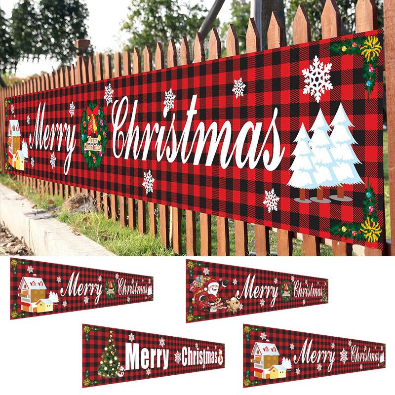 Kerst Outdoor Banner Vlag Trekken