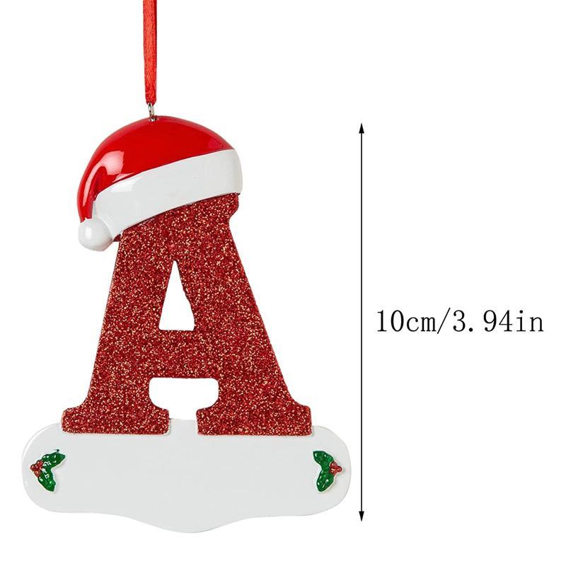 Gepersonaliseerde Kerstmis 24 letter ornamenten