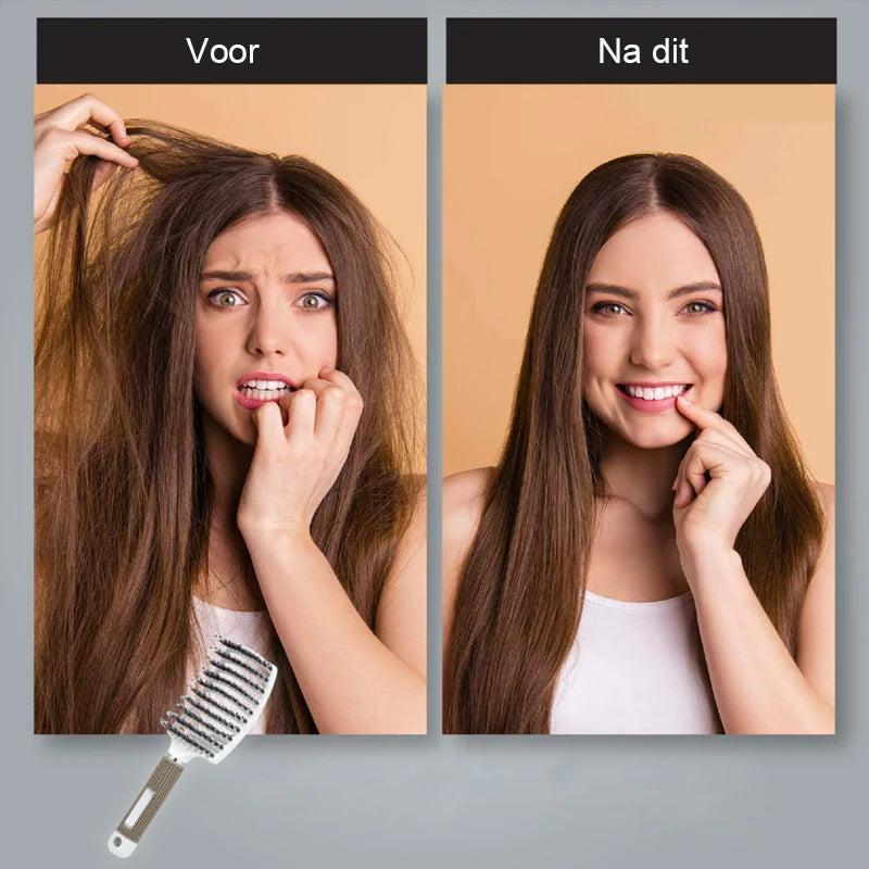 Ontklitborstel van nylon haar