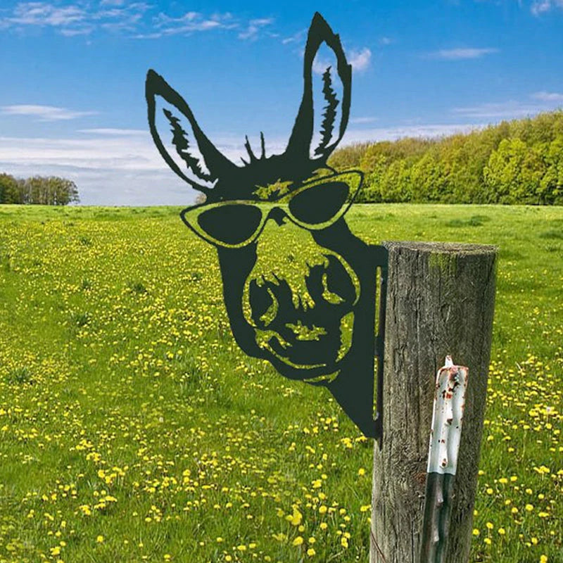 Boerderij gluren dieren metalen decoratie