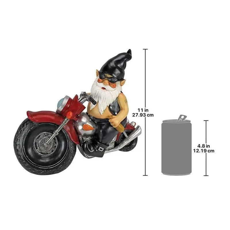 Het standbeeld van de Biker Gnome