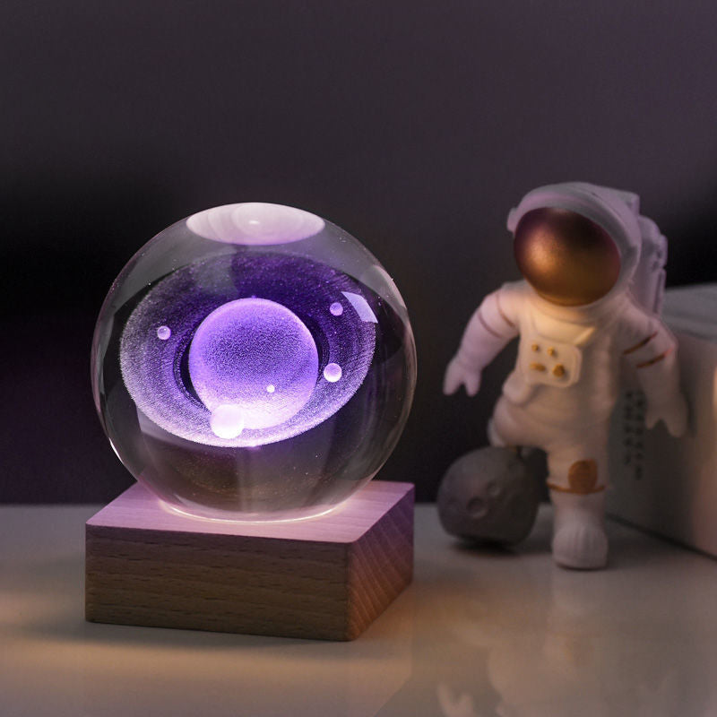 3D Galaxy Crystal Ball Nachtlampje Decorlamp