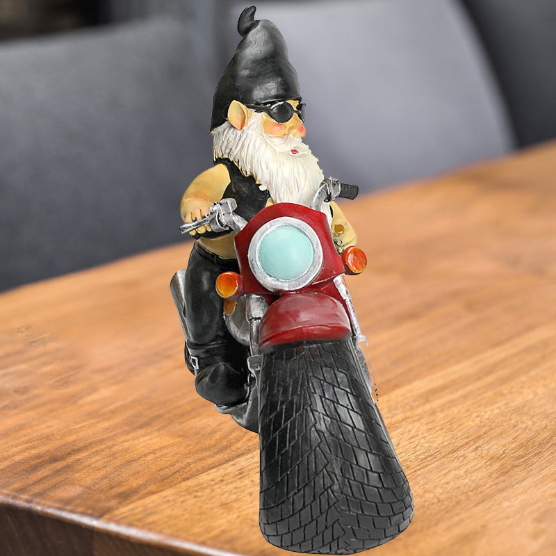 Het standbeeld van de Biker Gnome