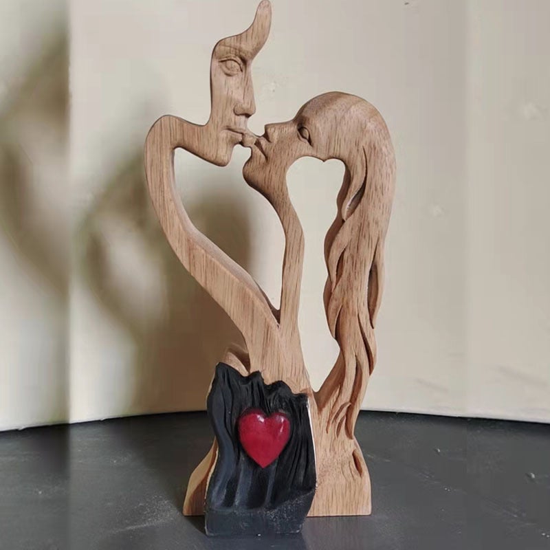 Liefde voor eeuwige houten decoratie