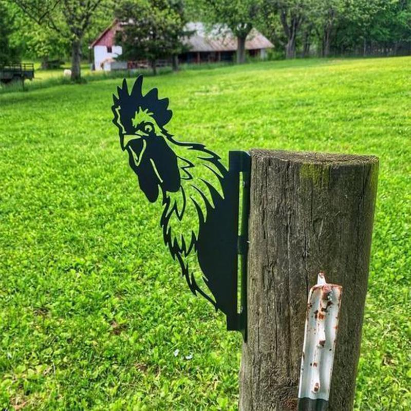 Boerderij gluren dieren metalen decoratie