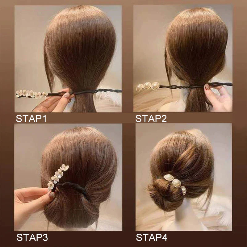 Pearl Bun Hlolder Haarspeld