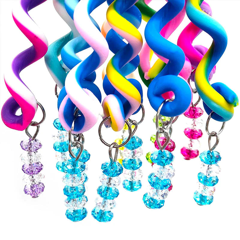 Kleurrijke haar styling twister clips (12 stuks)