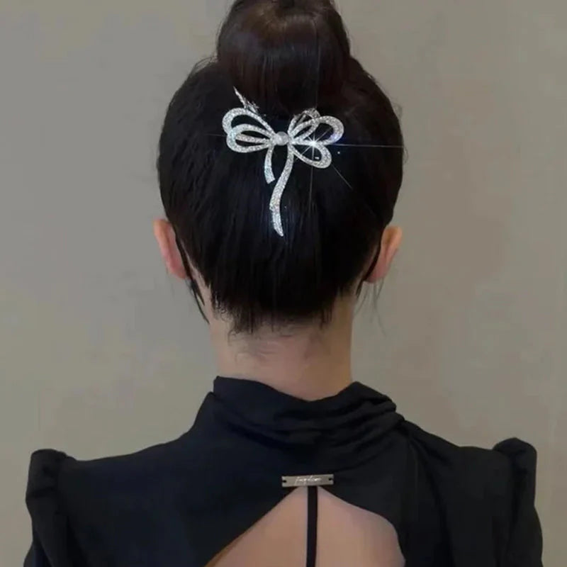 Bow ponytail hair clip