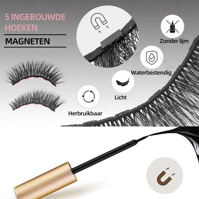 Wimpers voor magnetische eyeliner