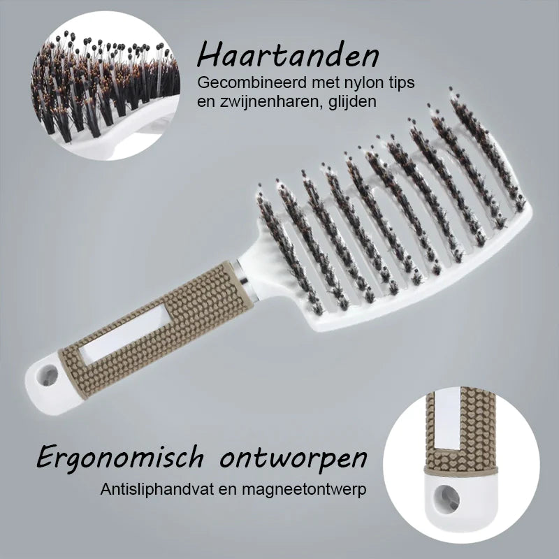 Ontklitborstel van nylon haar