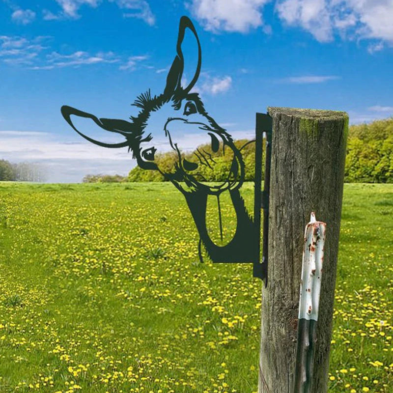 Boerderij gluren dieren metalen decoratie