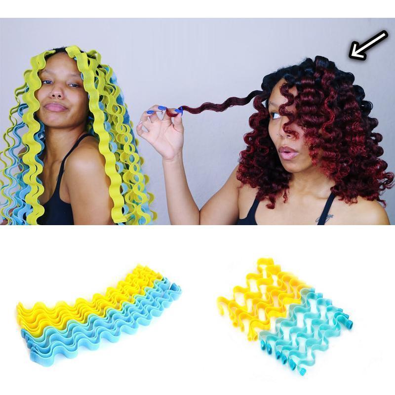 DIY Curl Formers Water Ripple Hair Divider- 12 Pcs