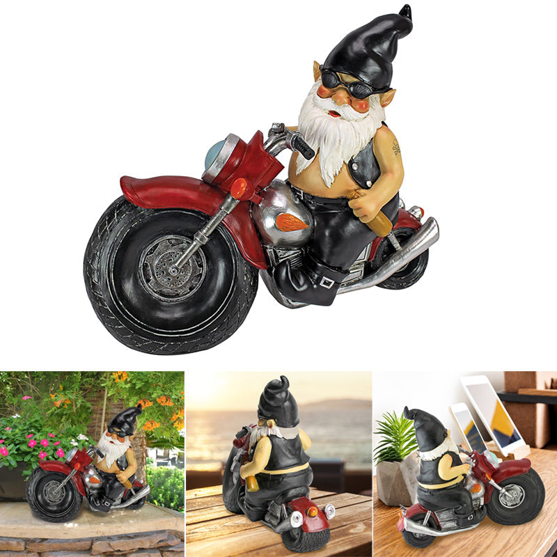 Het standbeeld van de Biker Gnome