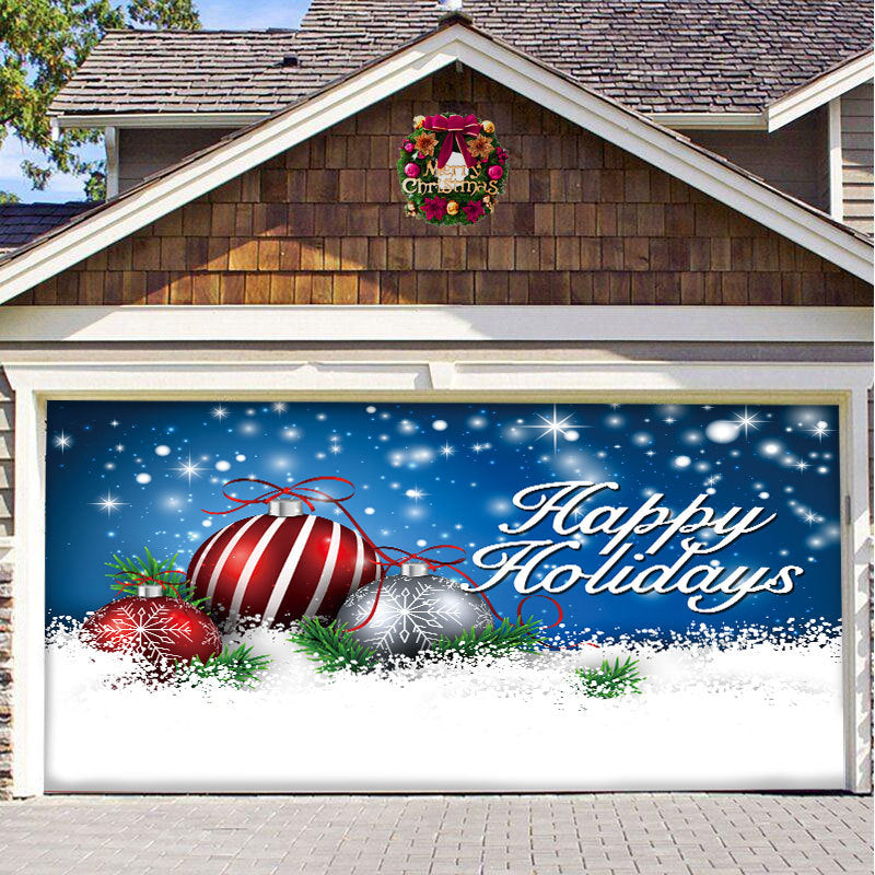 Sneeuw garage deur banner ornament