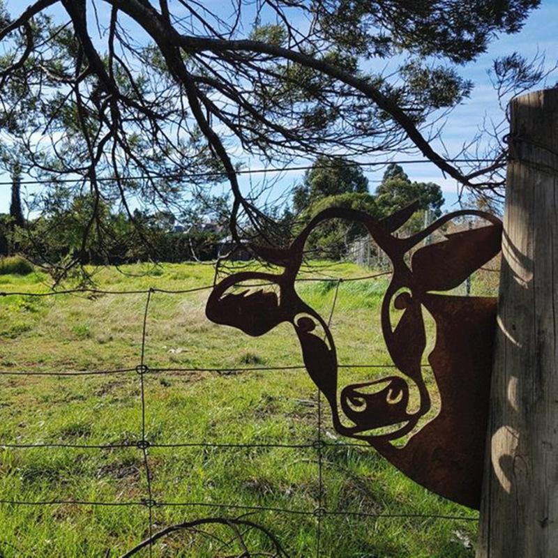 Boerderij gluren dieren metalen decoratie