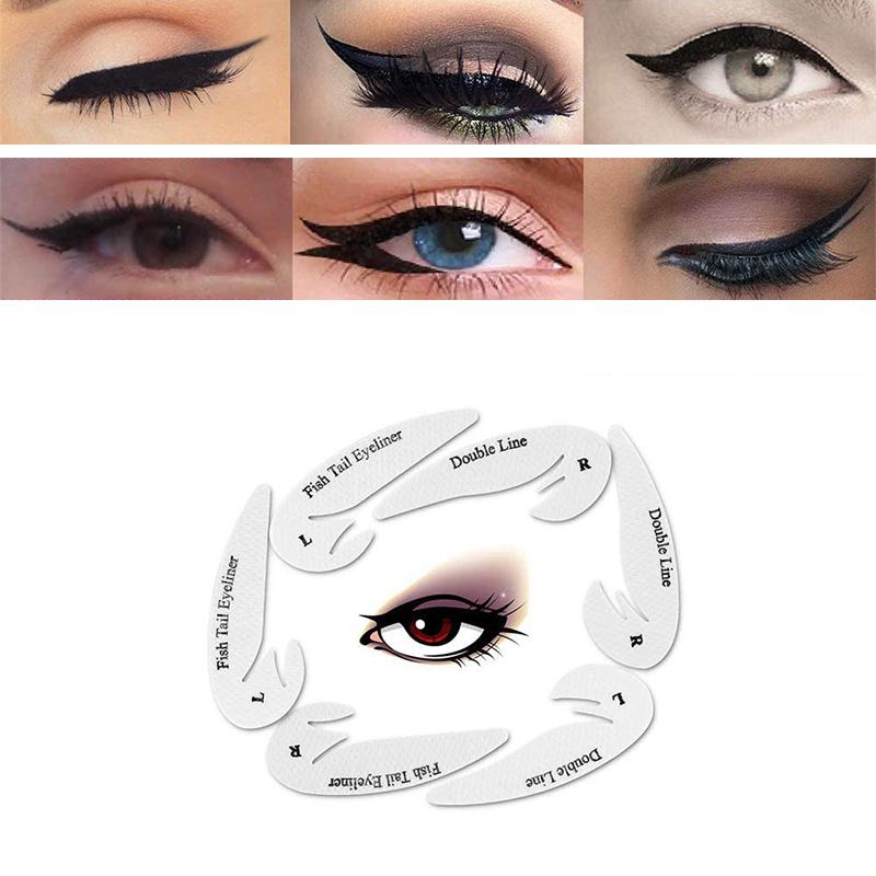 Quick eyeliner & eyeshadow stencil stickers