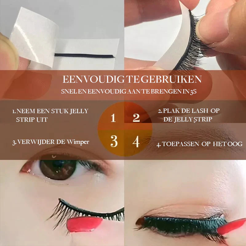 Herbruikbare zelfklevende mascara