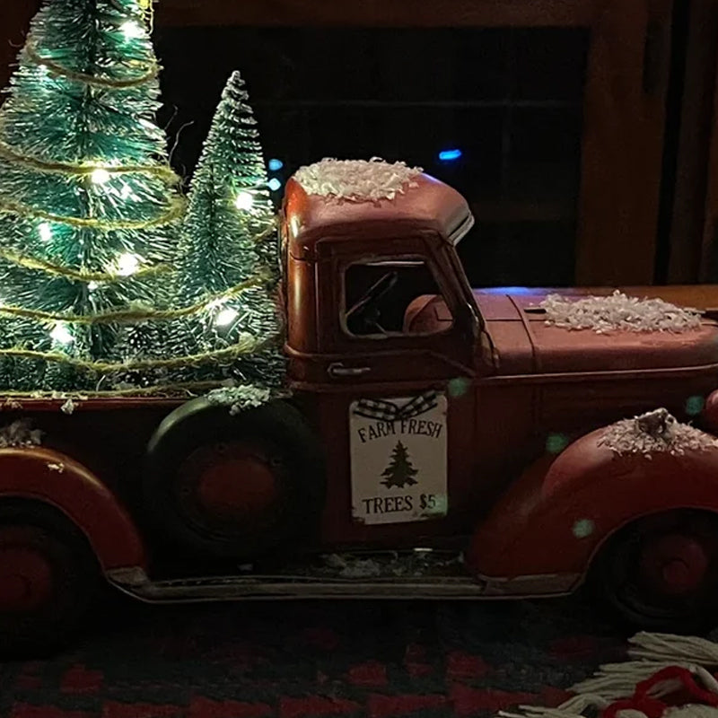 Kerst rode boerderij Truck decoratie