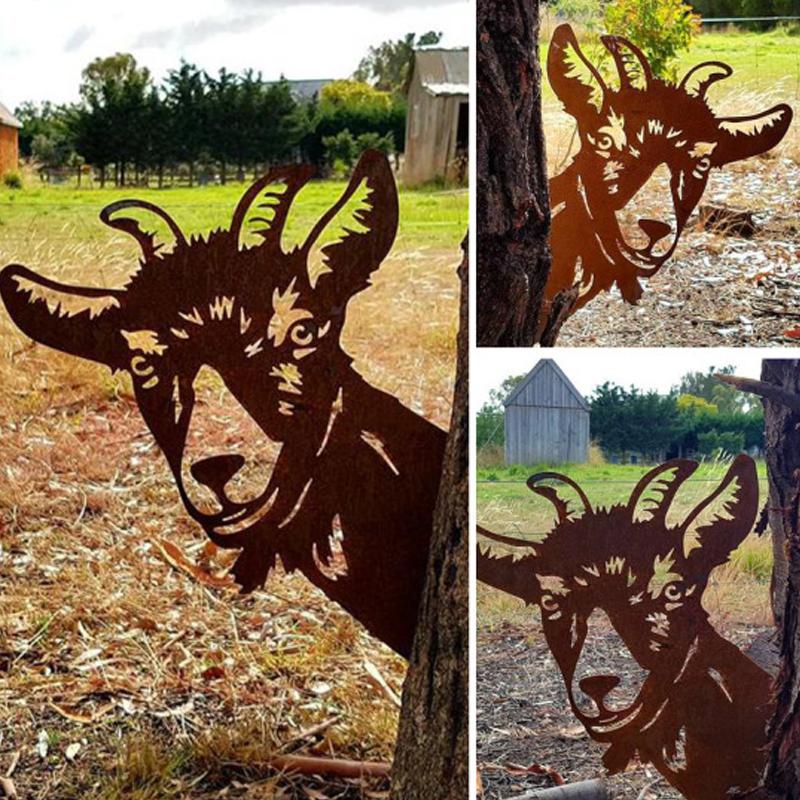 Boerderij gluren dieren metalen decoratie