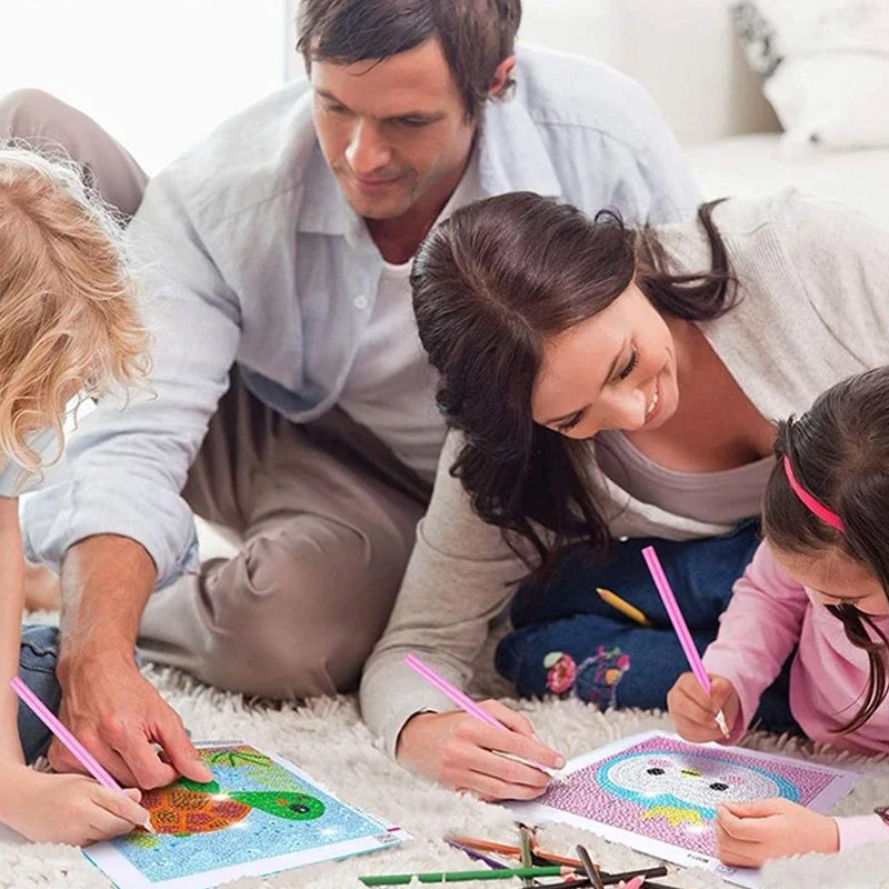 DIY cartoon diamanten plakkende schilderijen voor kinderen