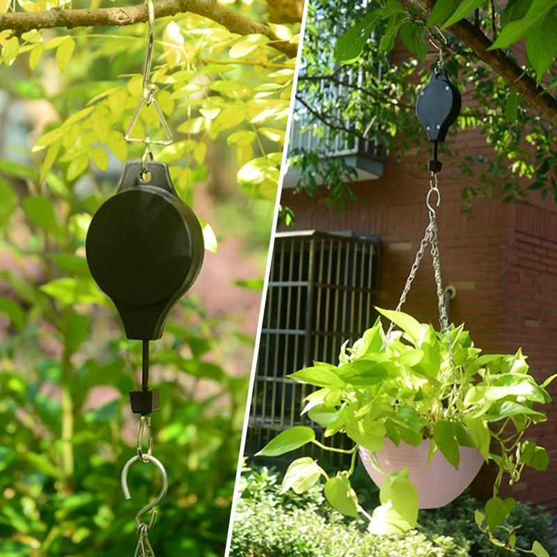 Intrekbare haak voor tuinmanden, potten en vogelvoederhuisjes