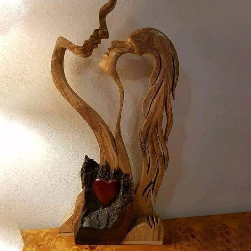 Liefde voor eeuwige houten decoratie