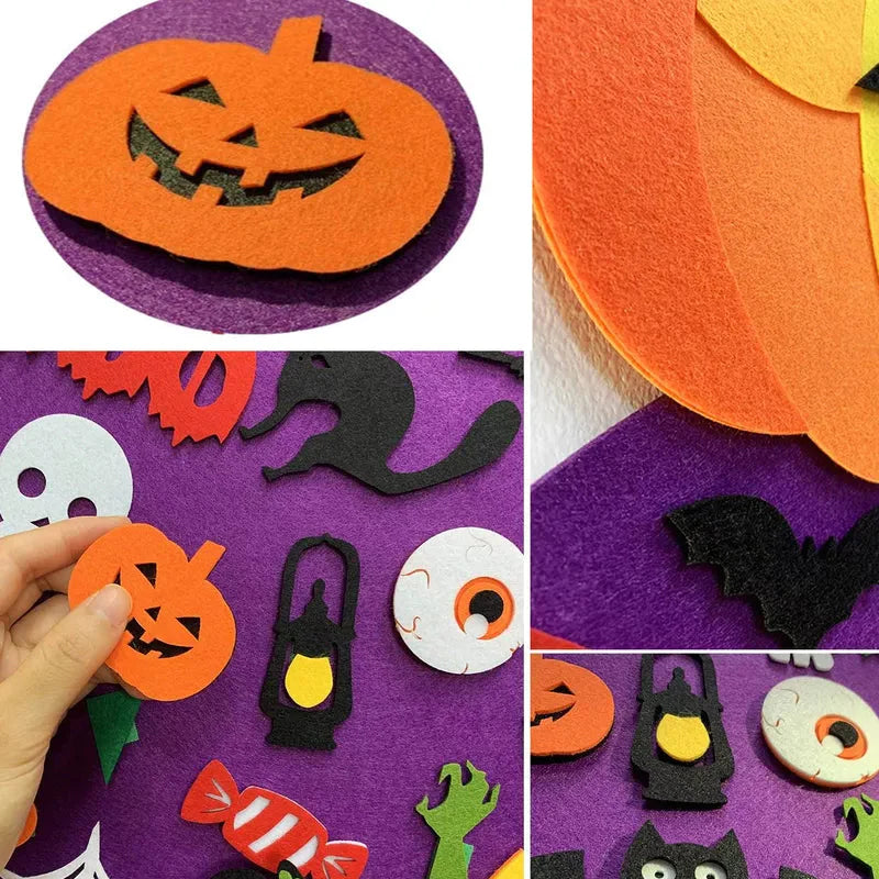 Nieuwe DIY Halloween Vilten Pompoen Heks