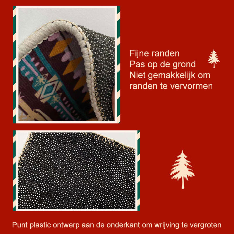 Kerst entree deur tapijt