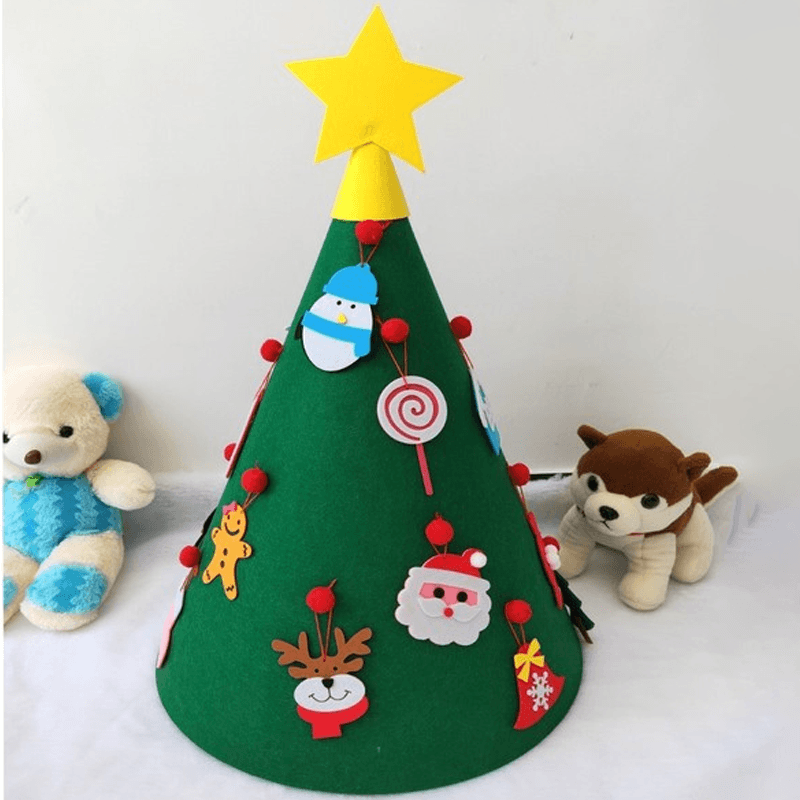 NIEUWE VERBETERDE DIY vilten kerstboom, een geweldig cadeau voor kinderen