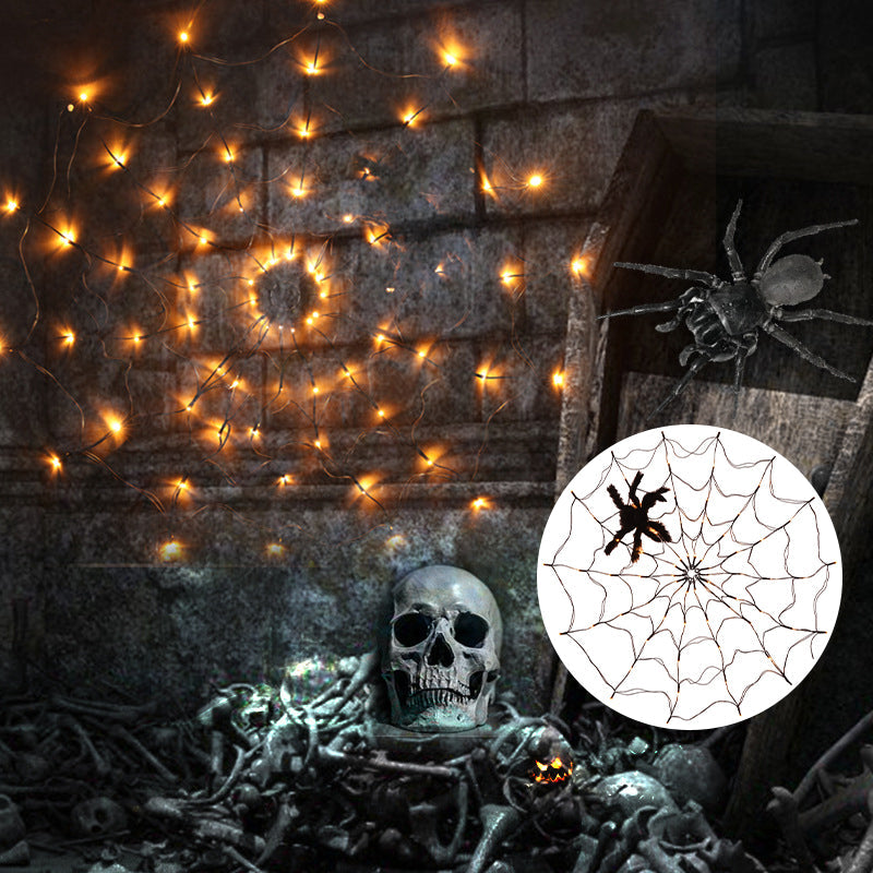 Halloween decoratieve verlichting Spinneweb LED-verlichting