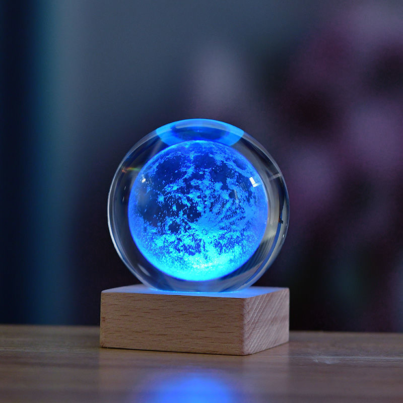 3D Galaxy Crystal Ball Nachtlampje Decorlamp