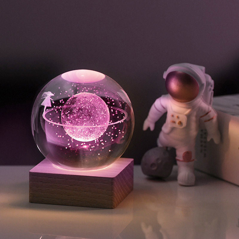 3D Galaxy Crystal Ball Nachtlampje Decorlamp